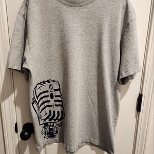 Mens Large Gray Lyrics 101 Tee Shirt